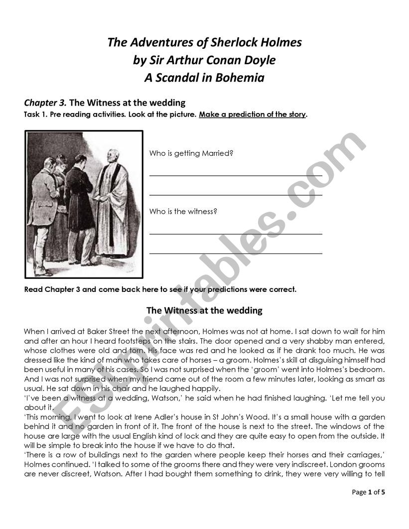 The Adventures of Sherlock Holmes by Sir Arthur Conan Doyle. A Scandal in Bohemia Part 3 of 5