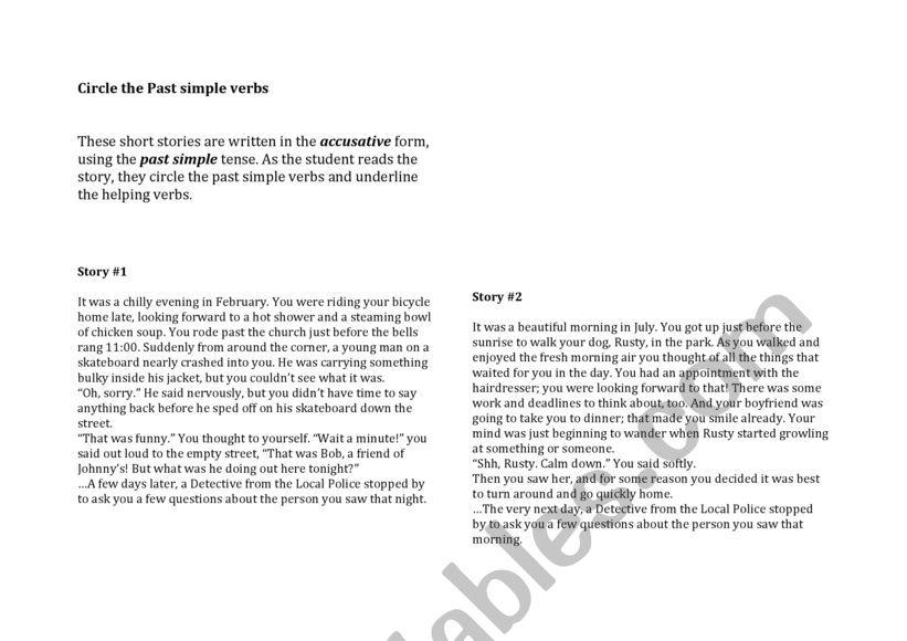 Games worksheet