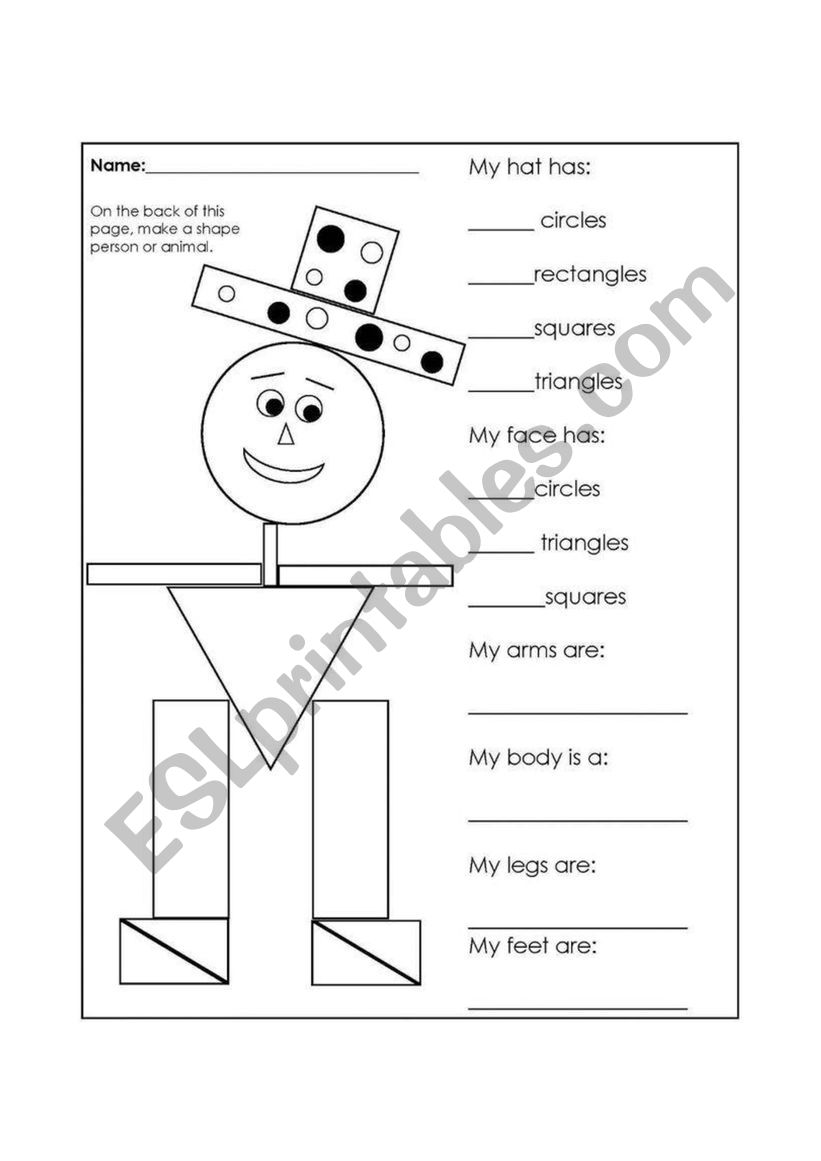 Shapes worksheet