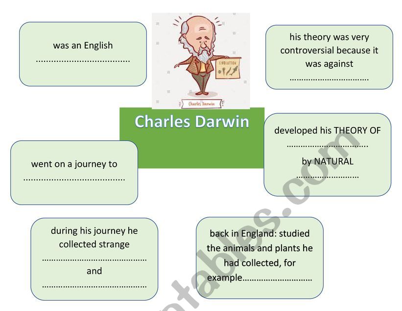 charles darwin biography worksheet