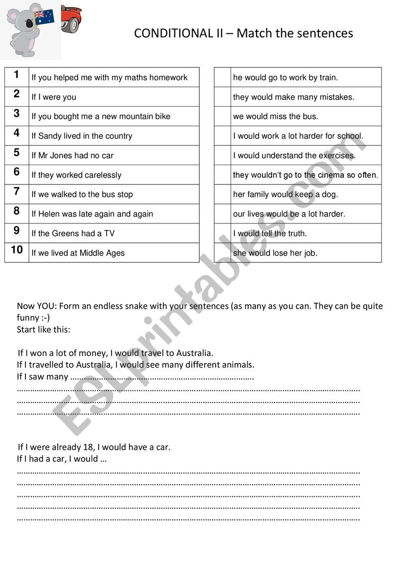 Conditional II worksheet