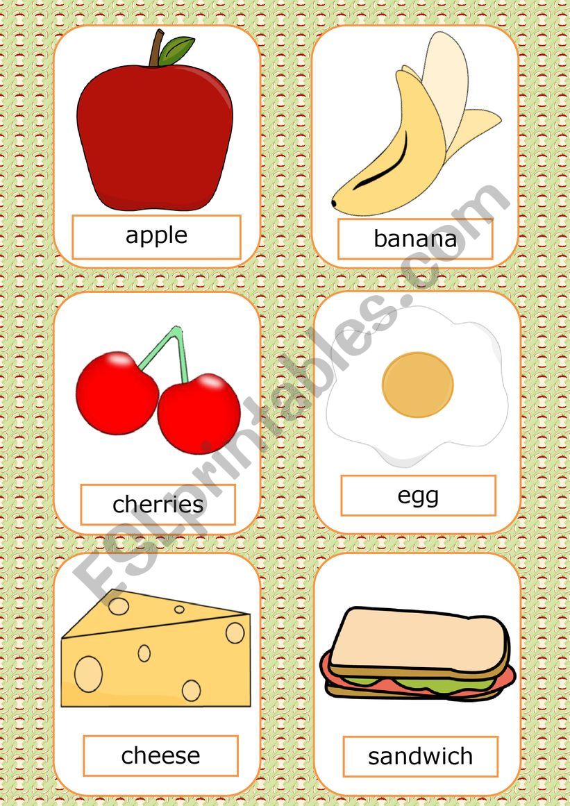 Food Flashcards (part 1) worksheet