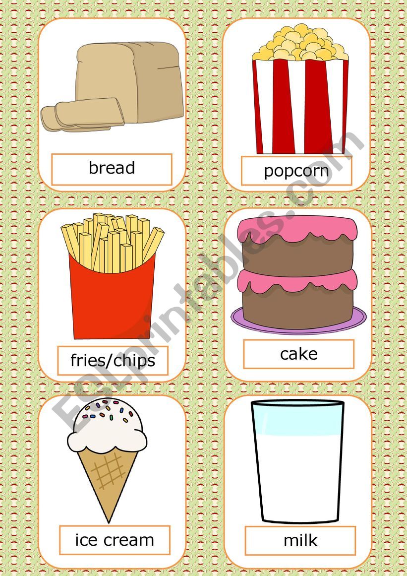 Food Flashcards (part 2) worksheet
