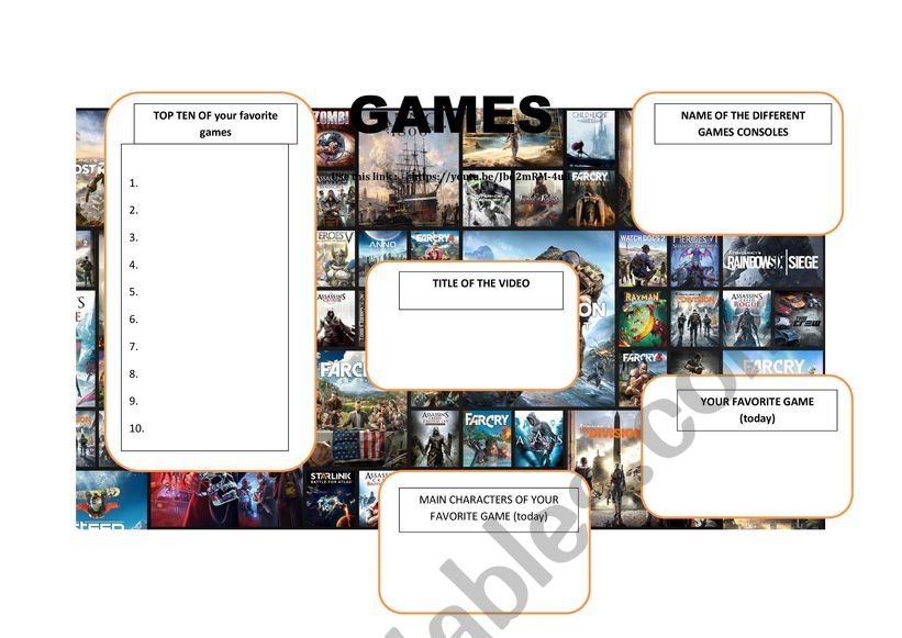 Favorite games worksheet