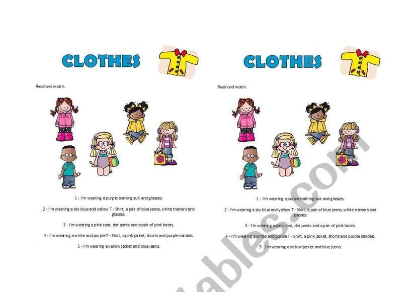 CLOTHES worksheet