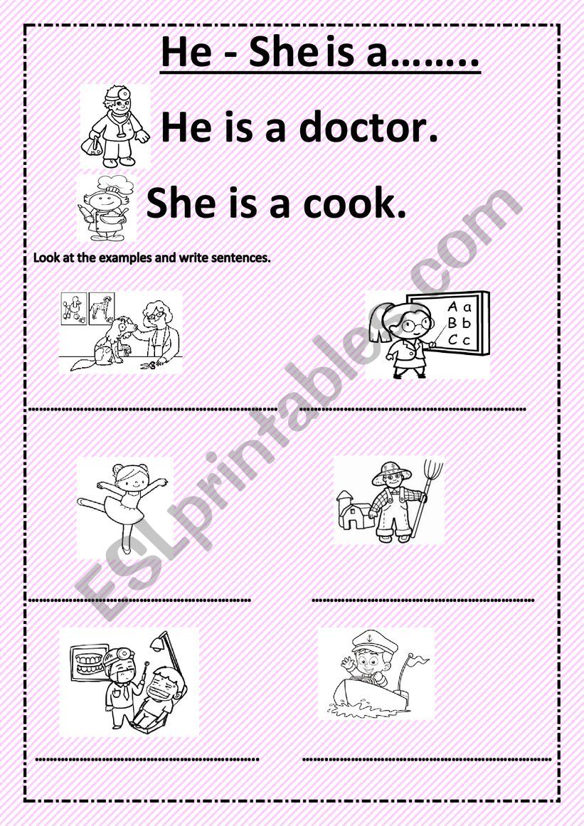 Occupations worksheet