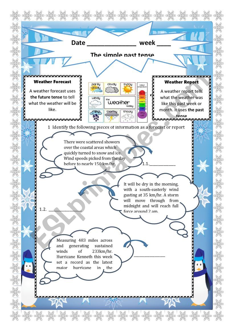 simple past tense worksheet