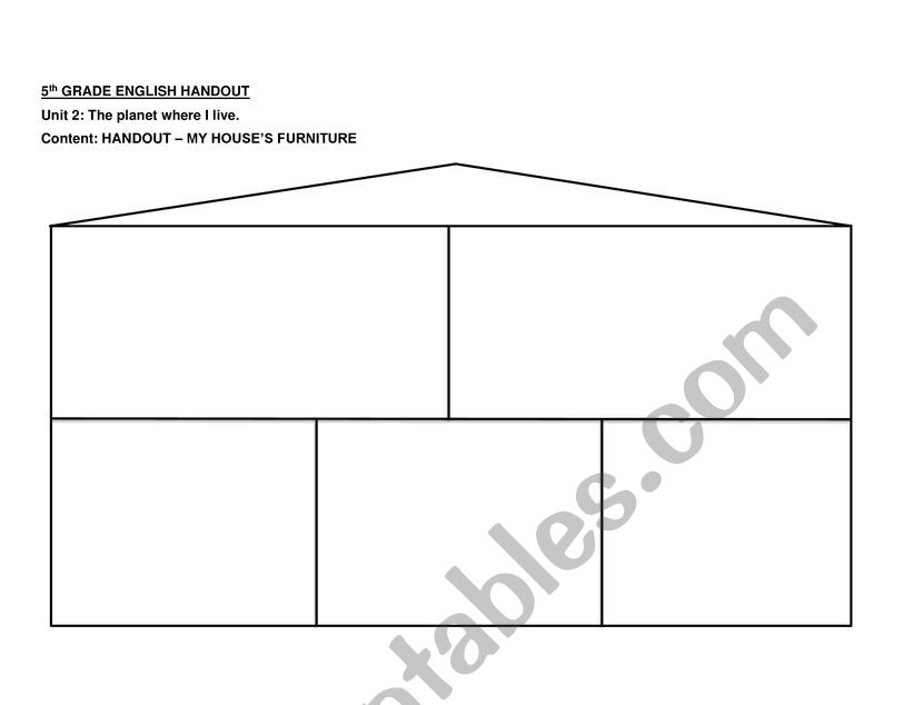 My House Furniture worksheet