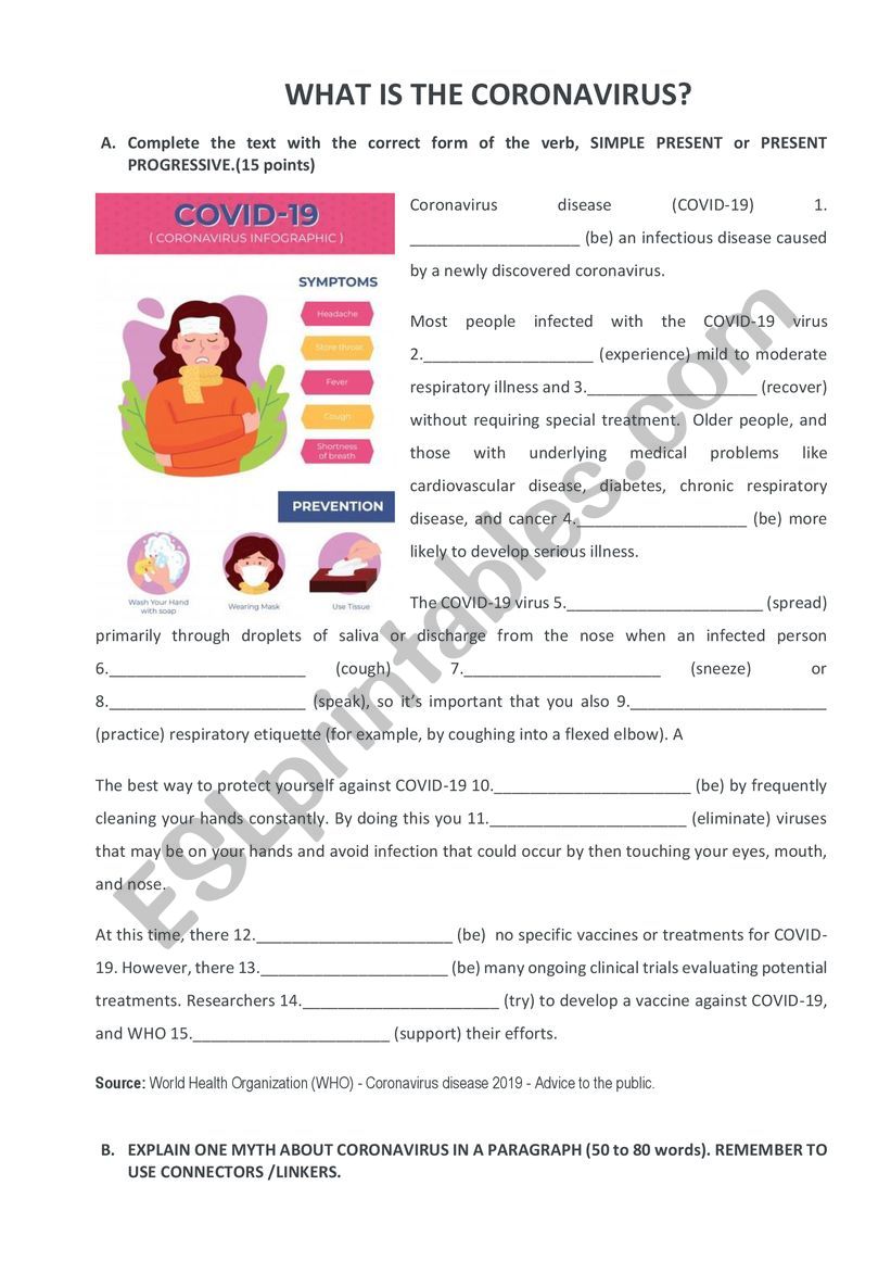 What is the coronavirus worksheet