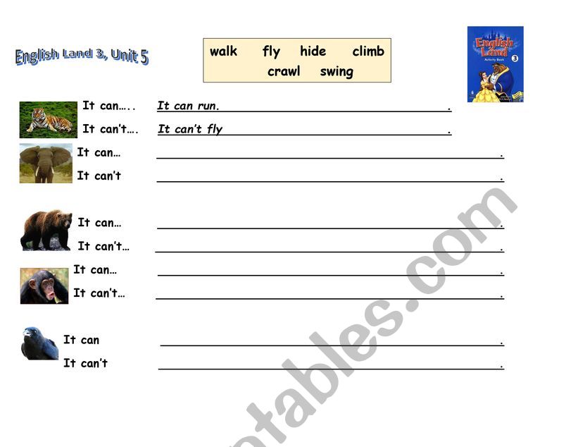It Can/ It Canï¿½t  worksheet