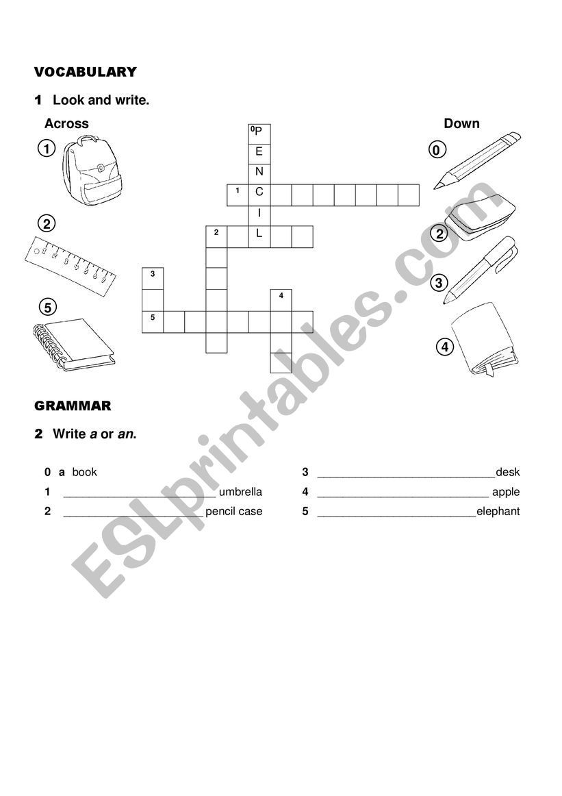 VOCABULARY worksheet