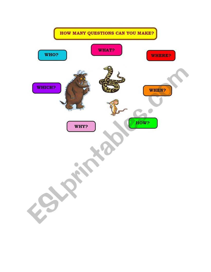 the gruffalo worksheet