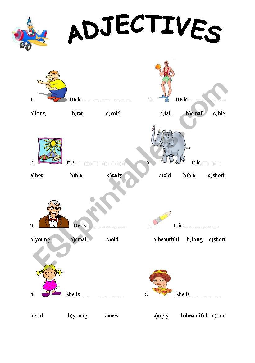 ADJECTIVES worksheet