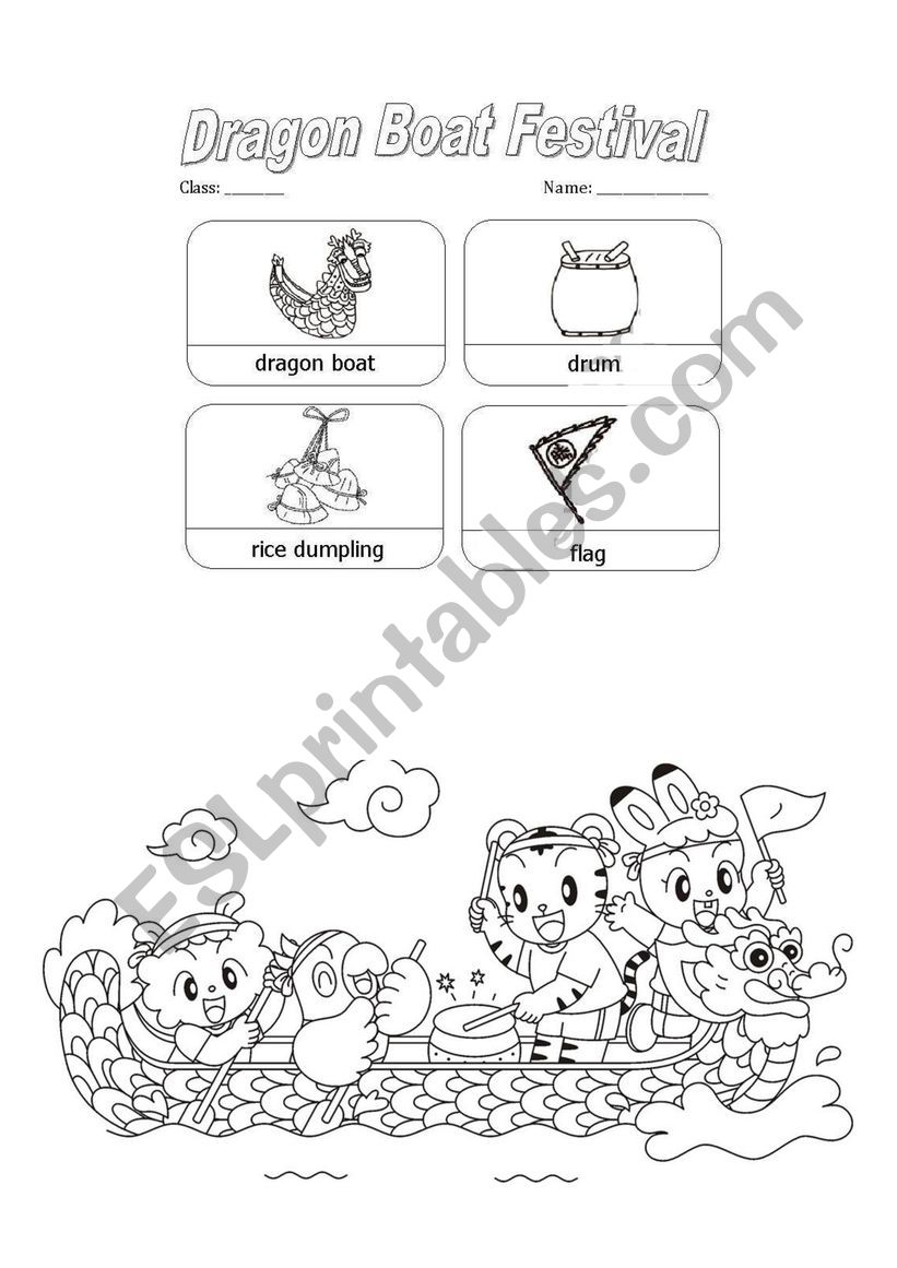 dragon boat festival worksheet