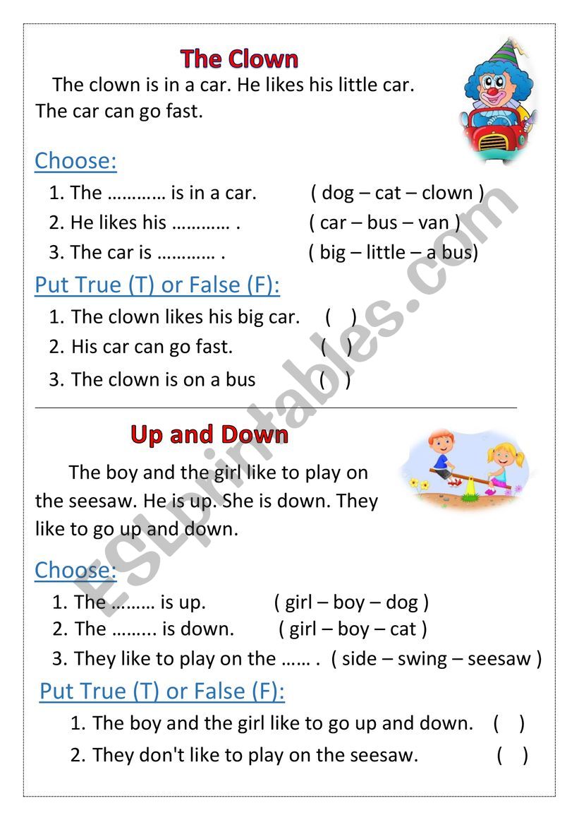 comprehension passages  worksheet