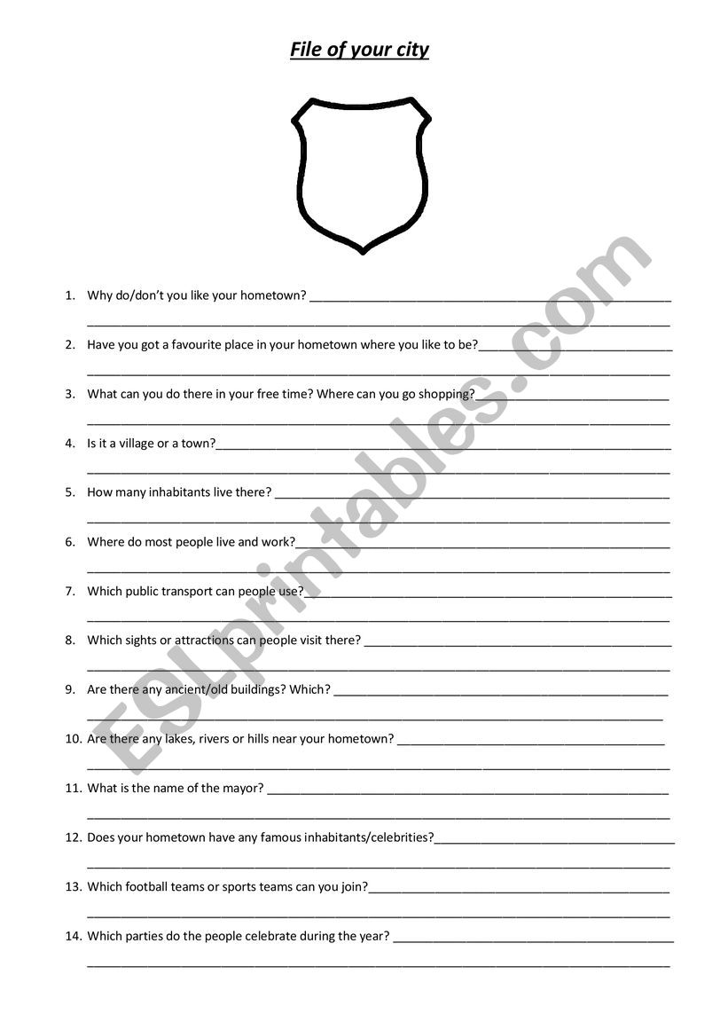 home town_ prepare a report worksheet