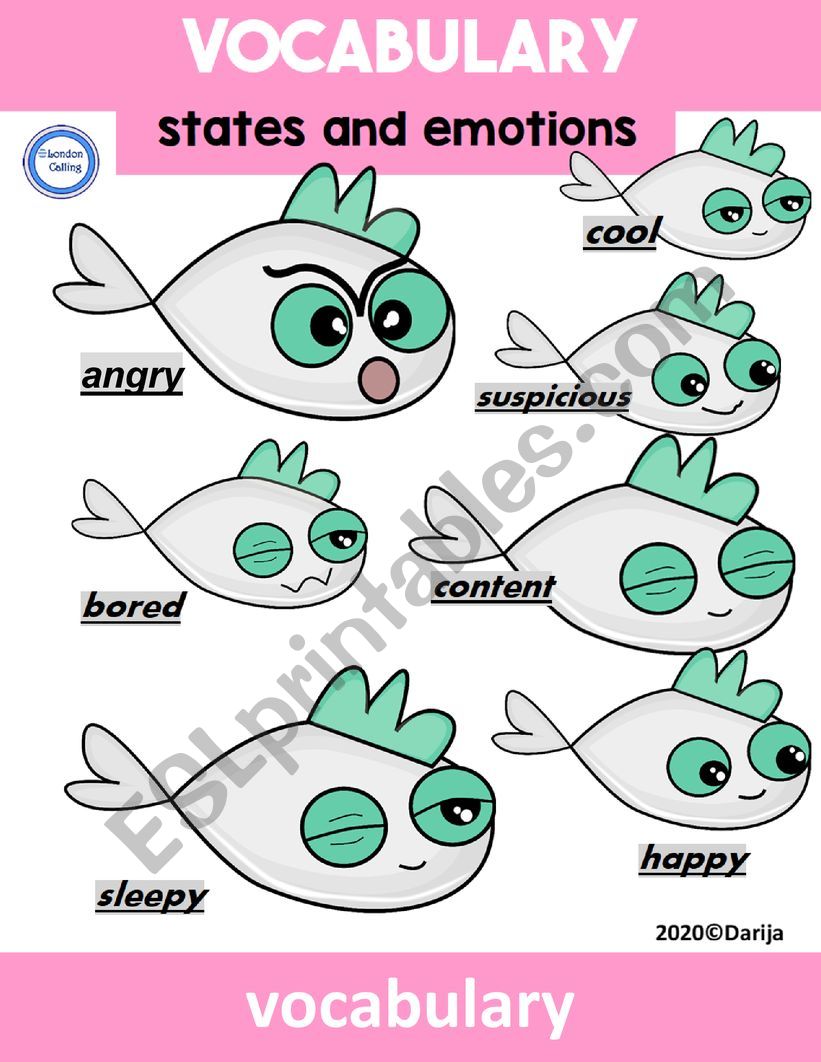 States and Emotions worksheet