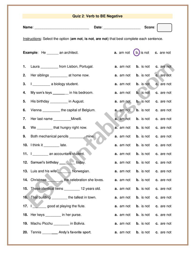 verb-to-be-negative-form-esl-worksheet-by-hadaazul