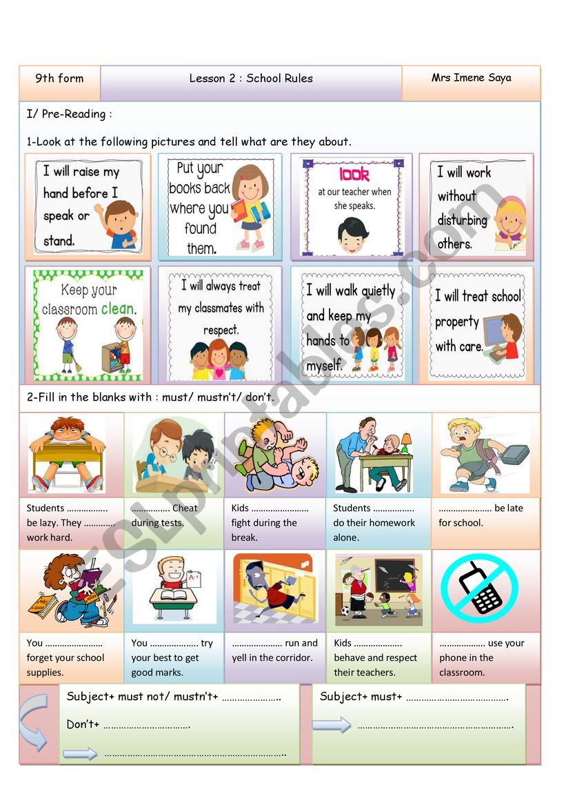 Module 2 Lesson 2 School Rules