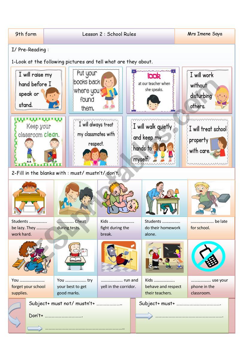 Module 2 Lesson 2 School Rules