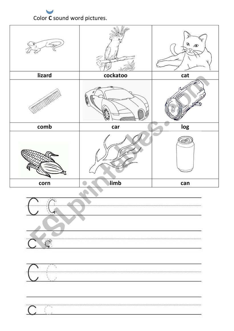 Letter С - ESL worksheet by MissSat