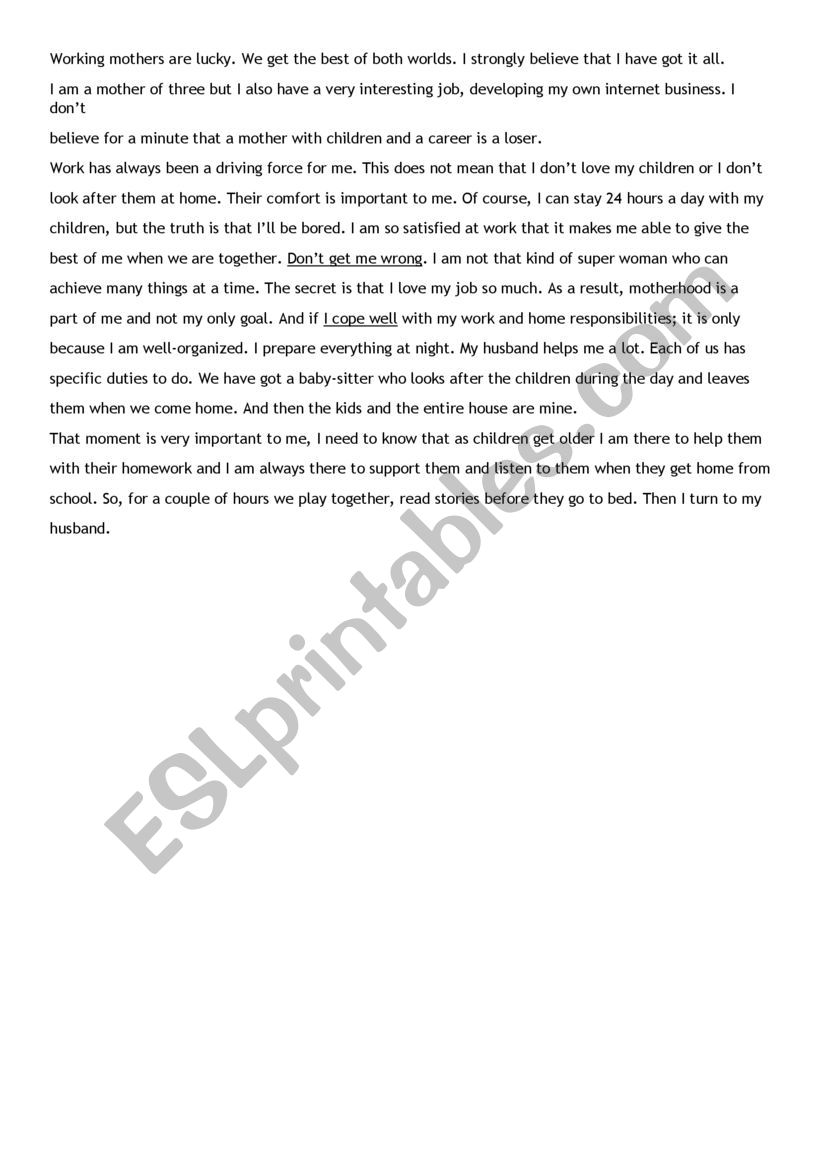 End of Term 1 Test for 9th form (Text + Comprehension questions + Writing)