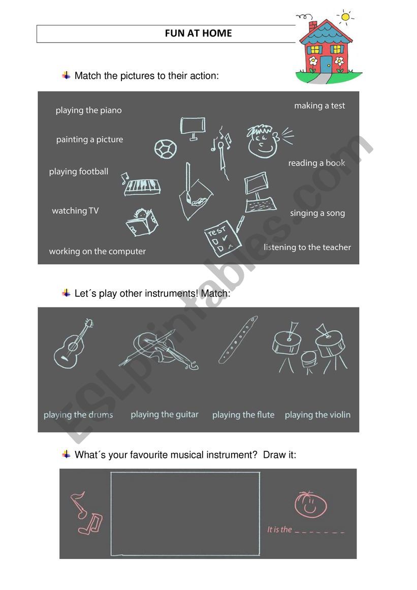 What are you doing at home? worksheet