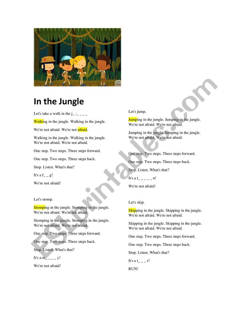 present continuous worksheet