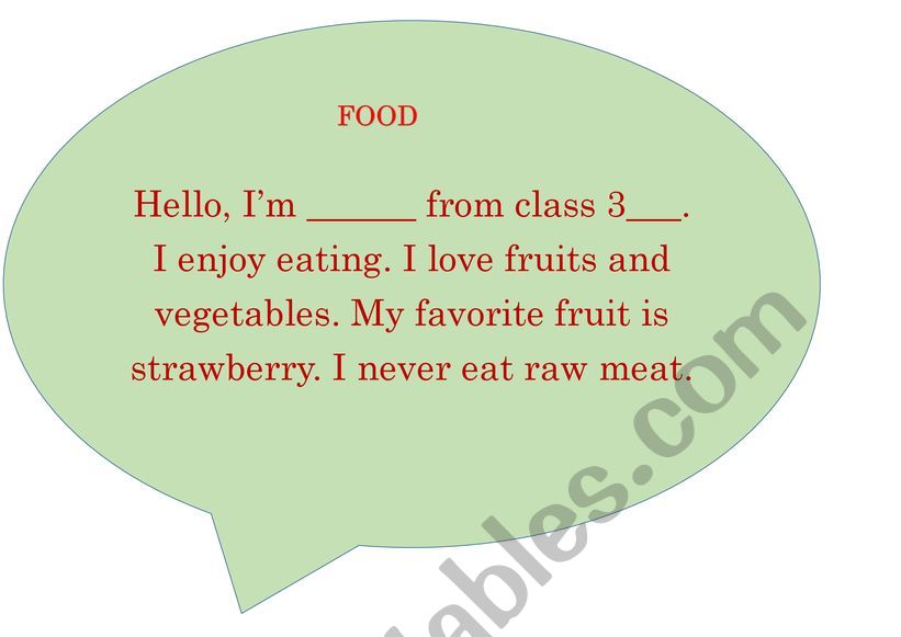 Food - introduction for interactive forum 