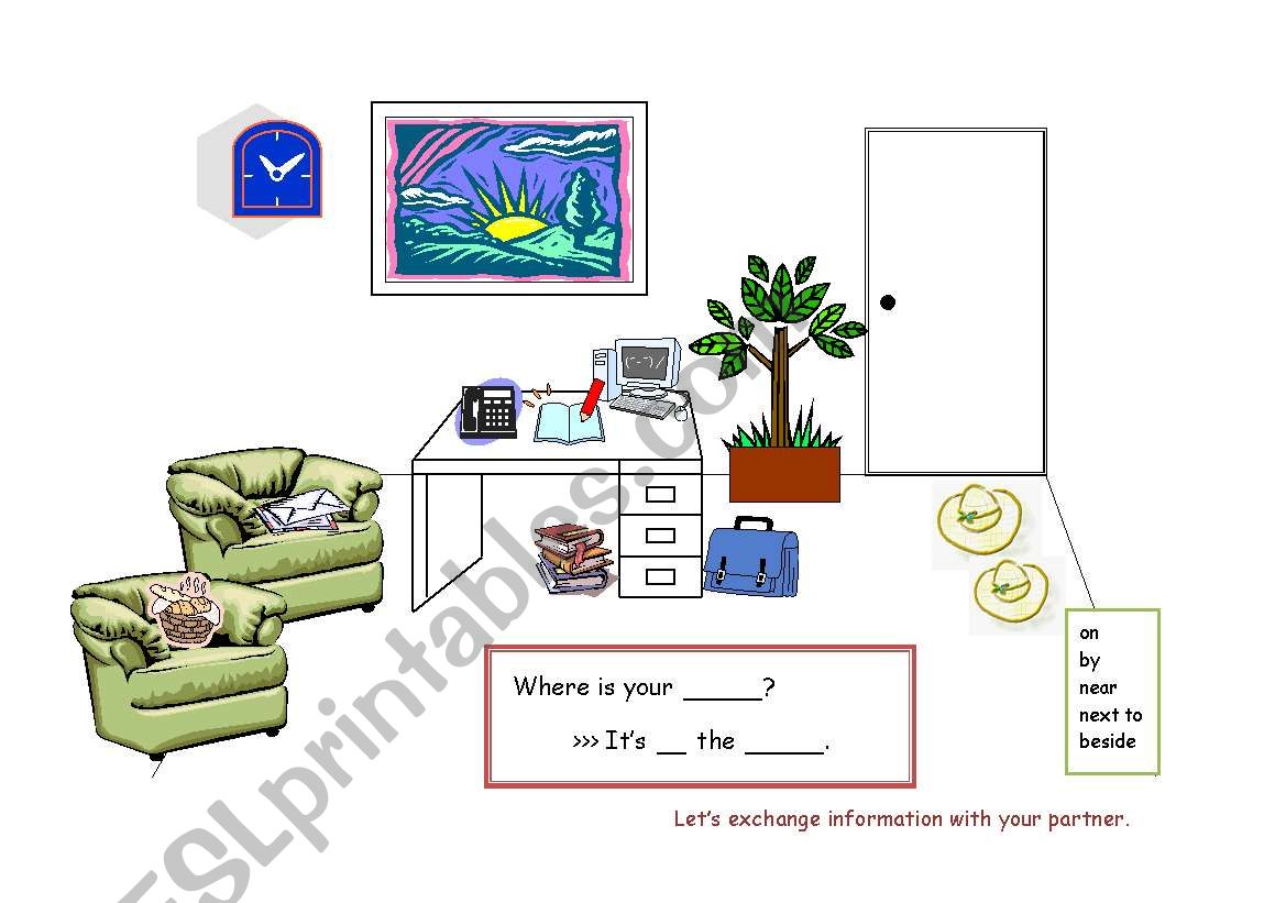 Where is your-? worksheet