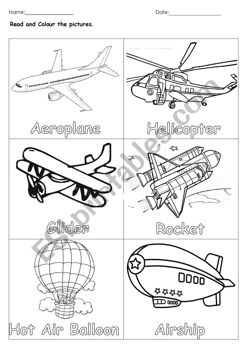 Air Transport worksheet