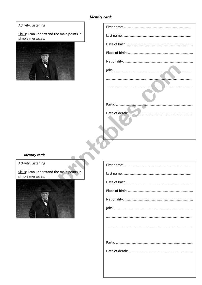 Churchill worksheet