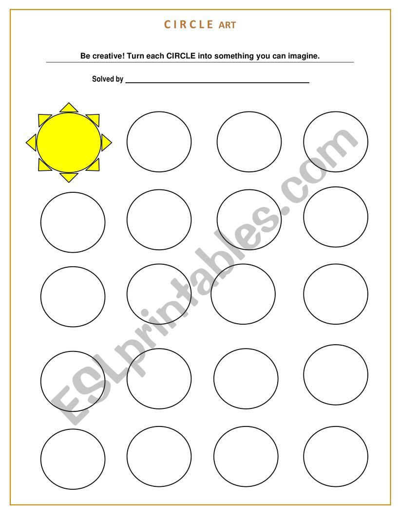 Circle ART worksheet