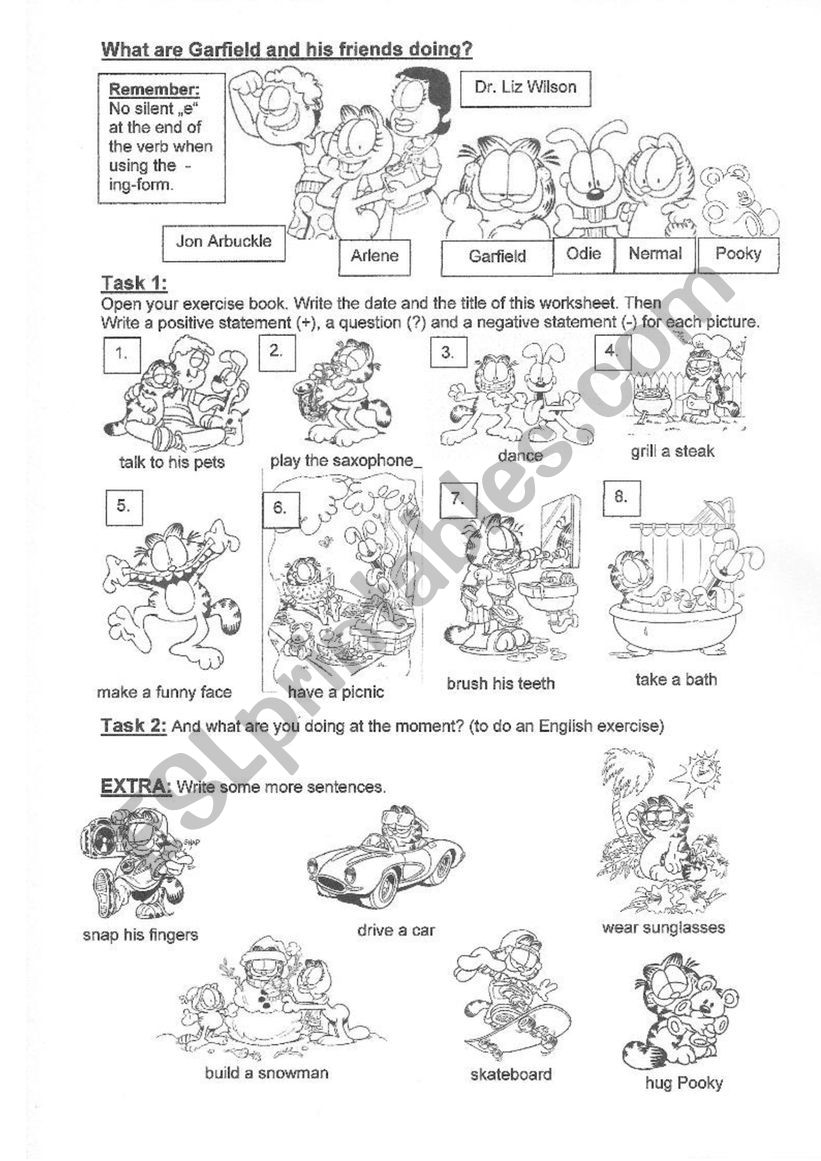 What are Garfield and his friends doing? Part 2