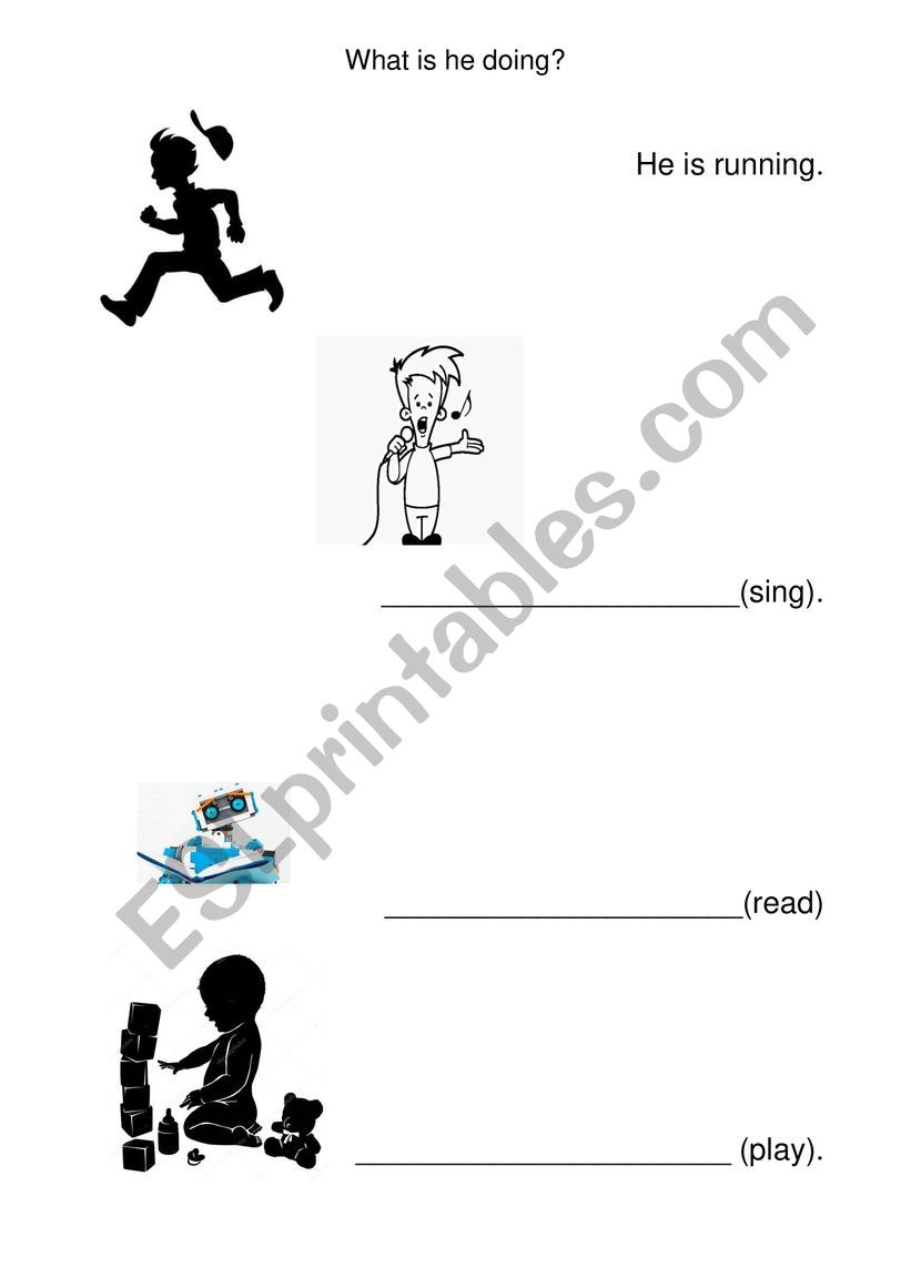 present continuous for young children