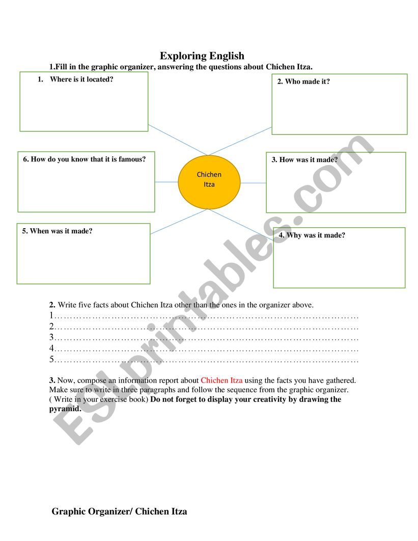 Text Organizer worksheet