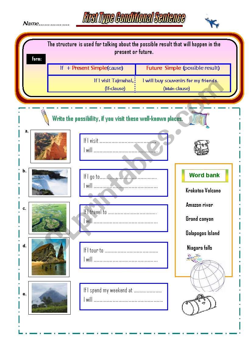 First type conditional sentences