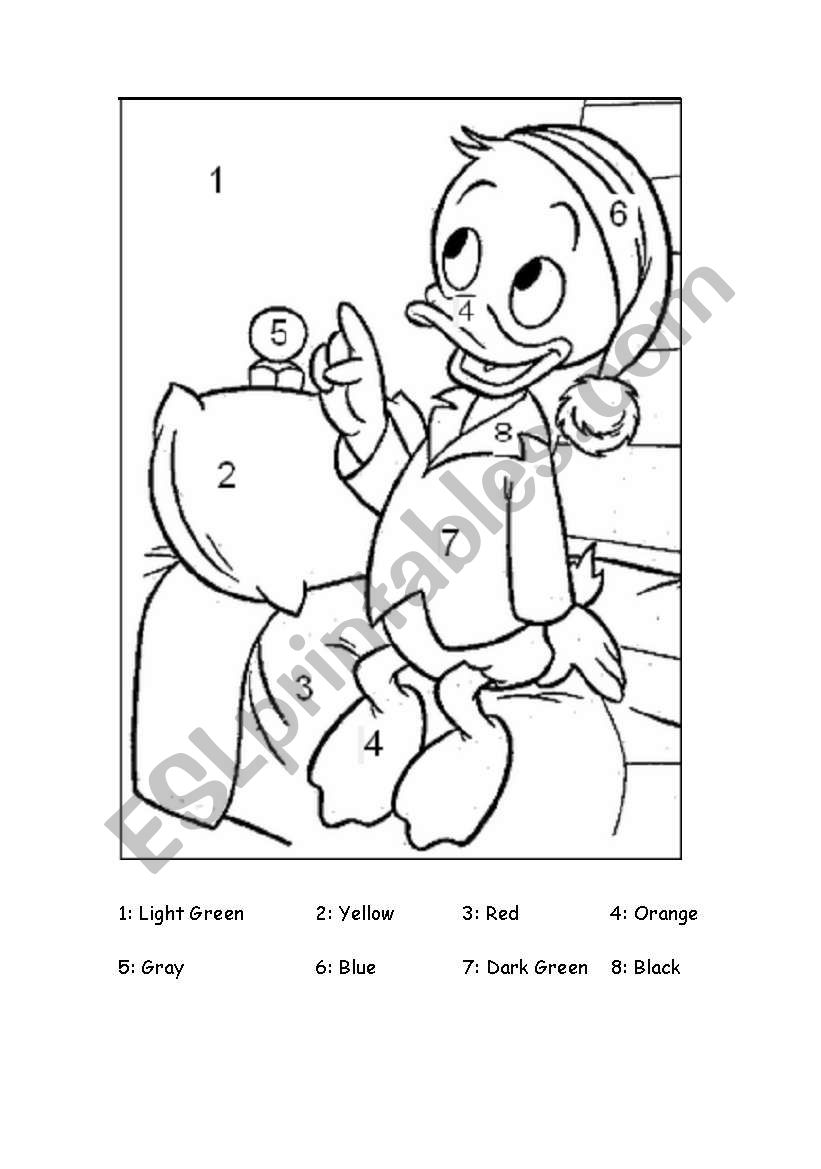 colour the duck worksheet