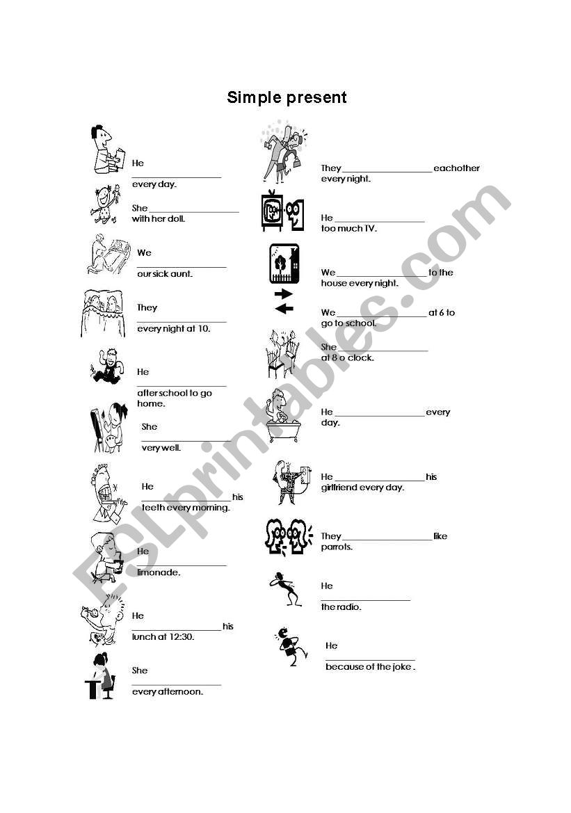 Simple present worksheet