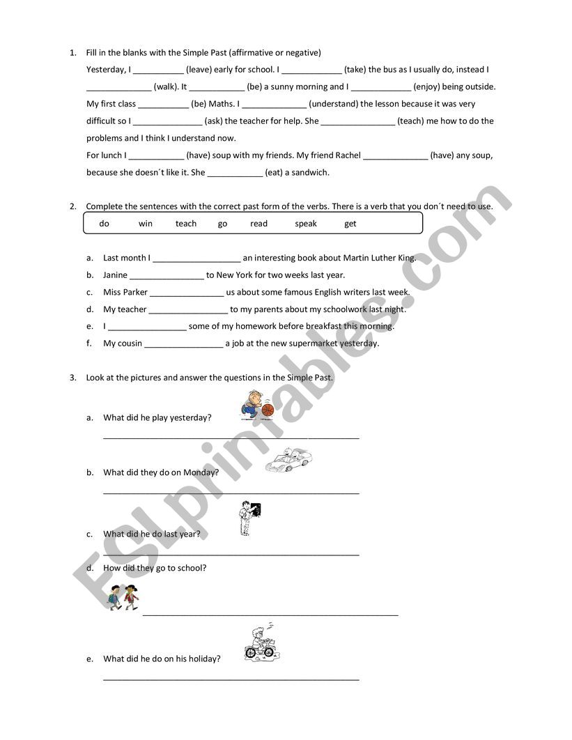 Intermediate practice worksheet