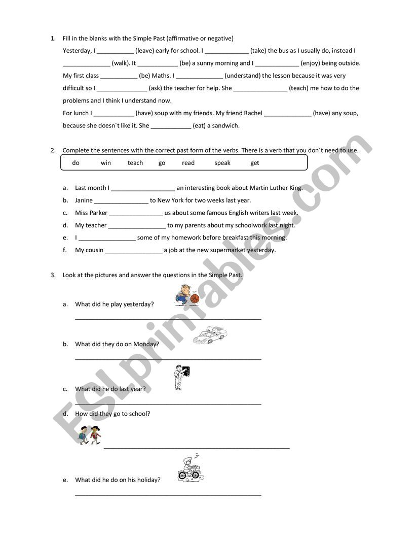 Intermediate practice worksheet