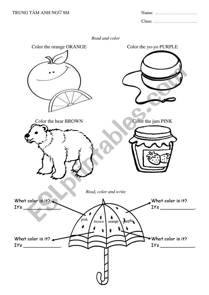 COLOURS  worksheet