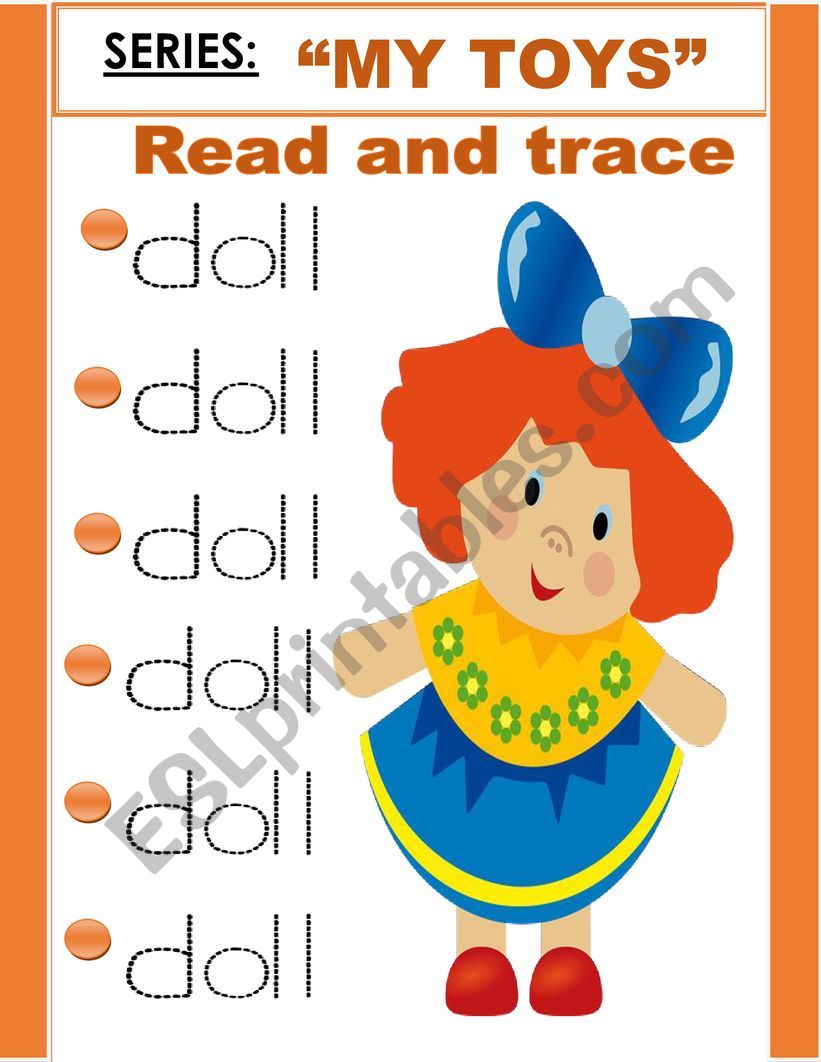 MY TOYS - DOLL worksheet