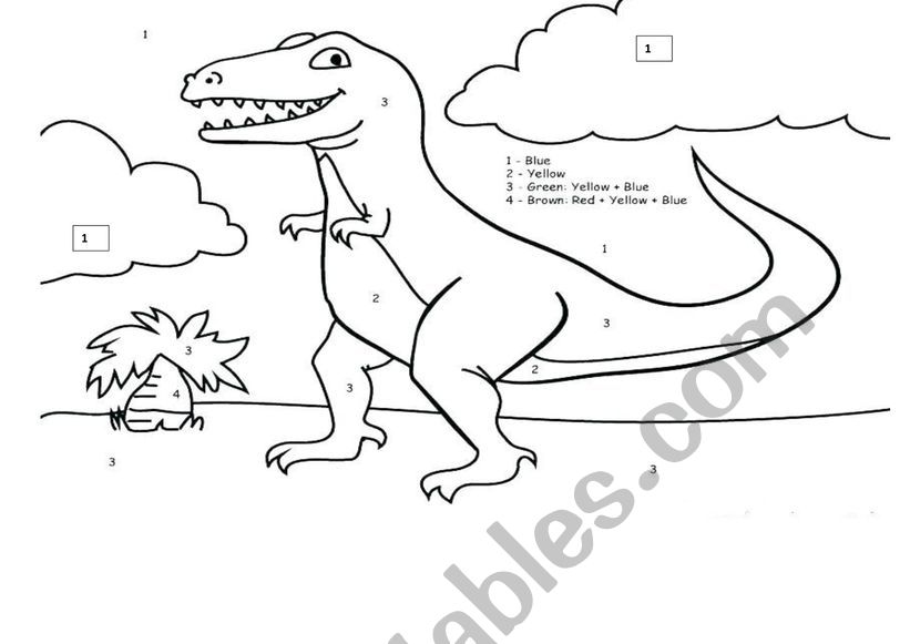 Dinosaur Coloring worksheet