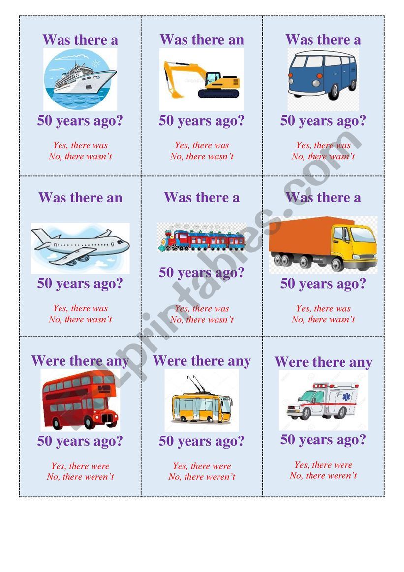 Vehicles (go fish) worksheet