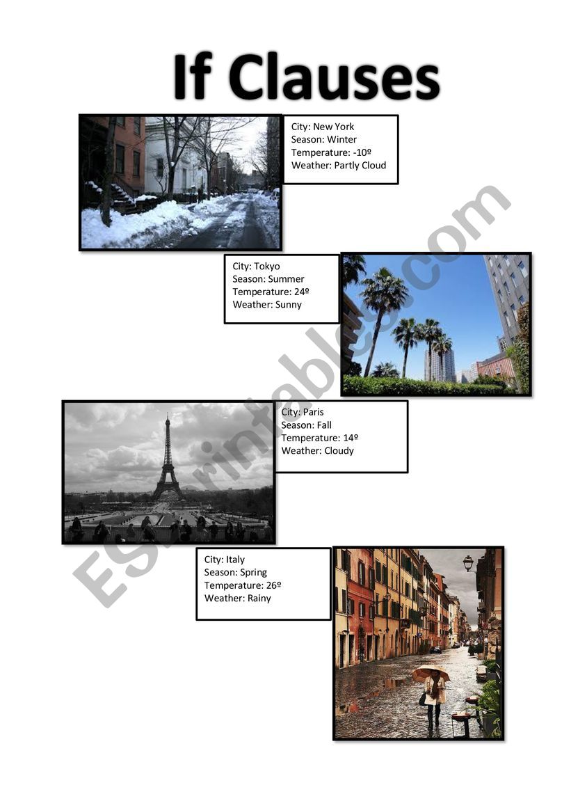 If Clauses Weather worksheet