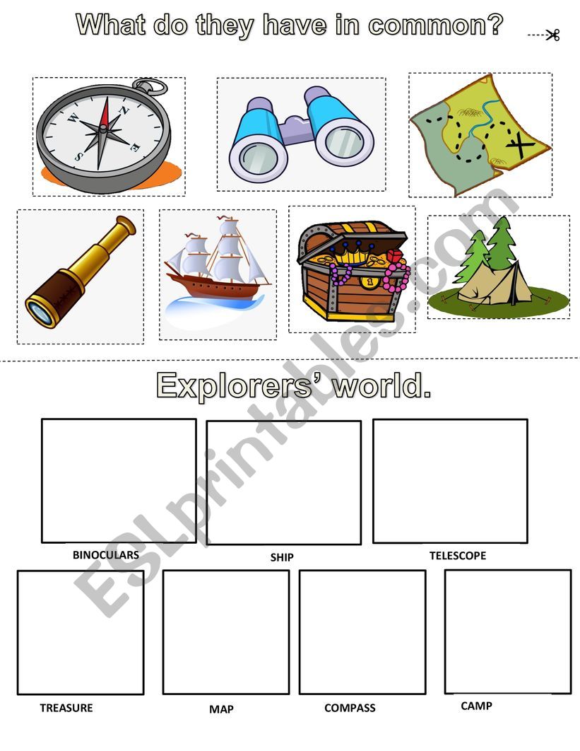 explorers world worksheet