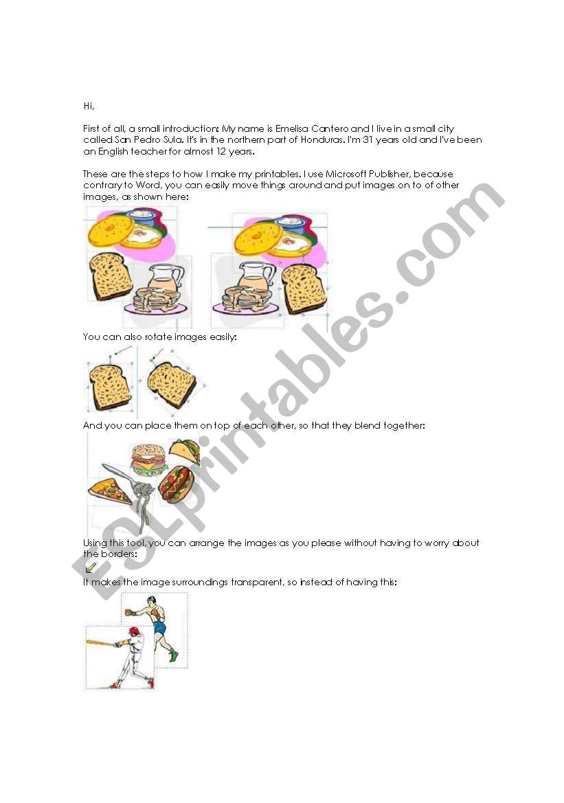 Printable Making Tutorial worksheet