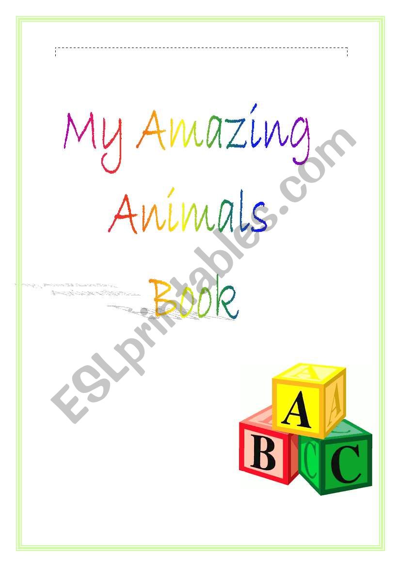 amazing animal book worksheet