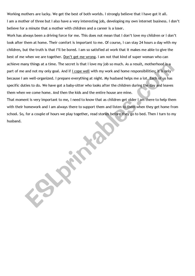 End of Term 1 Test for 9th from (Text + Comprehension questions + language + writing)